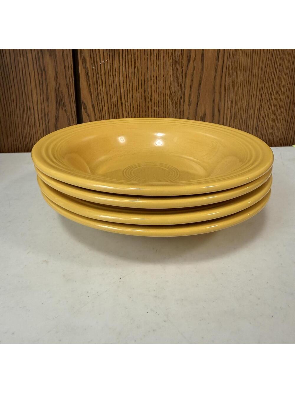 Lot of 4 Vintage Fiesta Ware Yellow Salad Bowls Homer Laughlin HLC Replacement